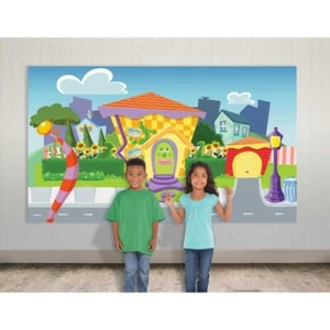 The Wiggles Party Scene Setter Backdrop Wall Decoration 165cm x 85cm - Picture 1 of 1