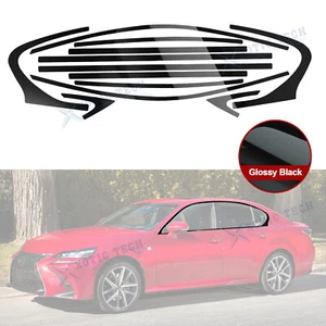 Juego de calcomanías superpuestas de ventana de vinilo negro brillante para Lexus GS350 GS450h GS F 2013-20 - Imagen 1 de 12