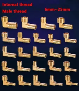 Male / Female Thread 'L' Shape Hose Connector Swivel Sub Copper Tap Joint 9~25mm - Picture 1 of 37