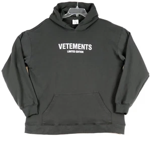Vetements Limited Edition Oversized Black Hoodie MSS18HK1 Unisex Large - Picture 1 of 14