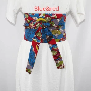 Lady Floral Wide Japanese Belt Corset Obi Waistband Kimono Yukata Dress Retro - Picture 1 of 21