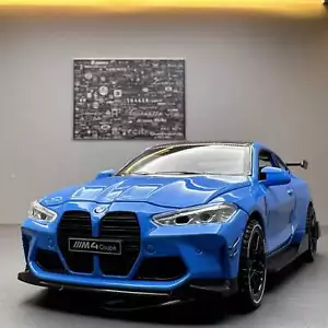1:32 Blue BMW M4 Coupe Model - BMW M4 Coupe Auto Metallo Modellino - Foto 1 di 4