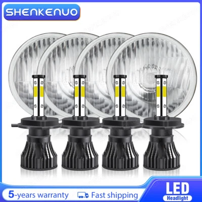 Fit 1970-1974 for Dodge Challanger Charger 4PCS 5 3/4 5.75" LED Halo Headlights - Image 1 of 4