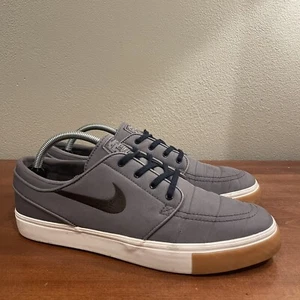 Nike Zoom Stefan Janoski Size 10 Canvas Grey White Men Skate Shoes 615957-025 - Picture 1 of 8