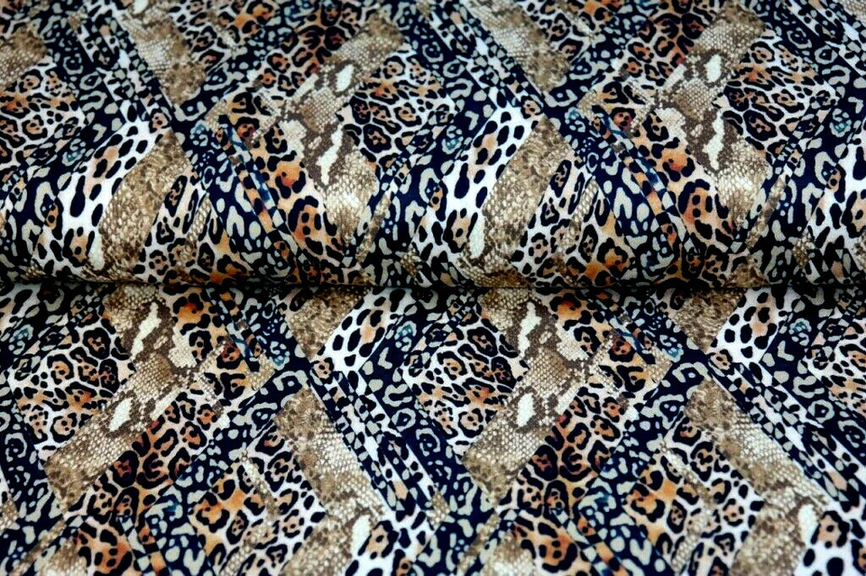 Baumwoll Jersey Stenzo Animal Print  ökotex   Rest 37-46 cm - Bild 1 von 1
