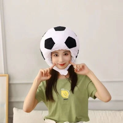 Hombres Mujeres Balón de Fútbol Juegos con disfraces Tocado Halloween Fiesta Pie Pelota Divertido Sombrero Foto 1 de 4