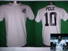 Santos Brazil Pele S M L XL Football Shirt New Jersey Soccer Cotton Retro 1970s