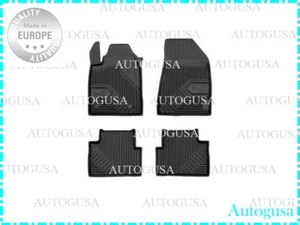 LHD BLACK TAILORED RUBBER FLOOR MATS LINERS FOR ALFA ROMEO GIULIETTA 2010-2020 - Picture 1 of 5