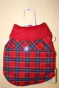 Fashion Pet Campus Shirt Jacket Red Plaid Small new - Picture 1 of 2
