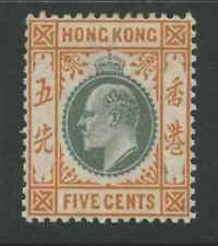 Hong Kong SG65 1903 5c dull green/brown-orange Unmounted Mint (Gum Crease)