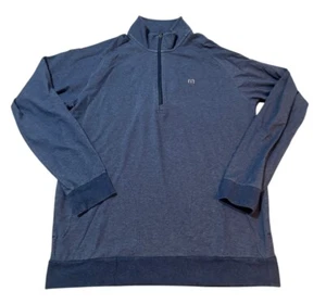 Travis Mathew Heather Blue Zachary 1/2 Zip Golf Pullover Men’s Large Pullover - Picture 1 of 8