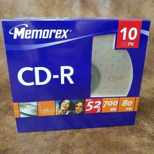 Memorex CD-R 10 Pack Recordable Compact Disc Multi Speed 700 MB 80 Minutes - New - Bild 1 von 2