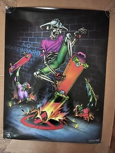 Póster vintage sin patinetas esqueleto monopatín dormitorio pósters 1988 - Imagen 1 de 6