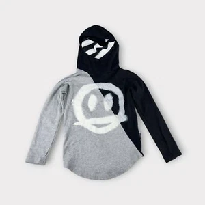 Nununu Sprayed Face Turtleneck Hoodie Ninja Shirt - Picture 1 of 9