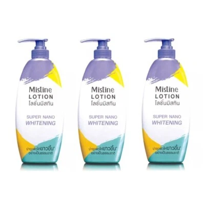 Loción 3x400ml Body Skin Mistine Super Nano Blanqueador Blanco Hidratante Tonificante Foto 1 de 4