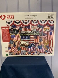Hart Puzzles Stars and Stripes 1000 Piece Jigsaw Puzzle By Steve Smith, Sealed - Picture 1 of 3