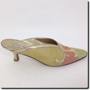 Via Spiga Pantoletten mit Goldbesatz - Bild 1 von 8