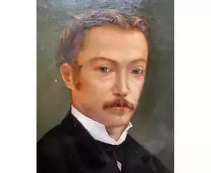 Antique Oil On Canvas Painting "Portrait of a Man" Signed e. Menestrier & Dated - Picture 1 of 7