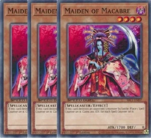 Yugioh - Maiden of Macabre x 3 - 1st Edition - NM - Plus Free Holographic Card - Picture 1 of 1