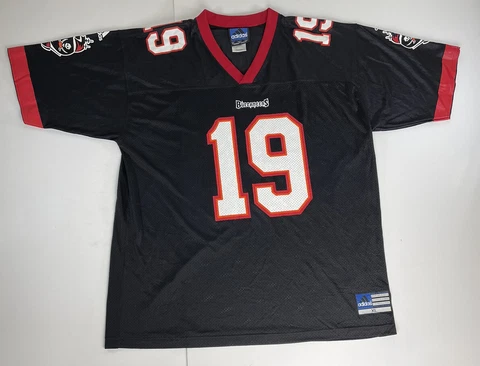 Vintage Adidas Keyshawn Johnson Tampa Bay Buccaneers #19 Jersey -  Size X Large Cover