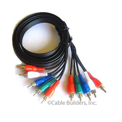 6FT COMPONENT VIDEO CABLE WITH AUDIO 5 RCA RE...