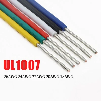UL1007 Single Core Single Strand Cable 18AWG~26AWG Tinned Copper Electronic Wire - Image 1 of 4