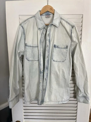 Camisa vaquera Guess Originals lavado ácido - Diseñada sin botones superiores - Para hombre - Mediana Foto 1 de 4