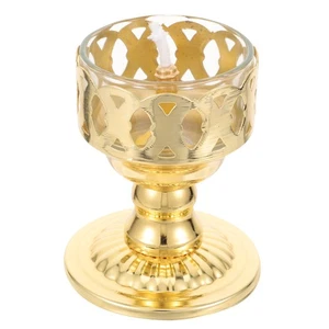 Lampada burro tempio lampada lega culto buddista lampada cherosene vintage lampada olio - Foto 1 di 12