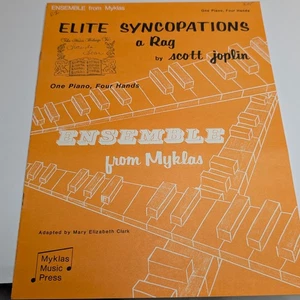 Elite Syncopations Rag Scott Joplin Piano Duet Sheet Music Four Hands F4 - Picture 1 of 4