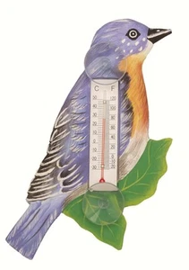 GC - Songbird Essentials - Small Window Thermometer - Bluebird on Branch - Picture 1 of 2