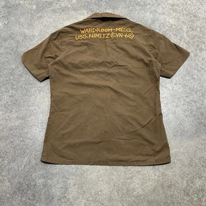 Vintage 60s Chain Stitched Button Up Shirt Gr. Medium USS Nimitz Military - Bild 1 von 7