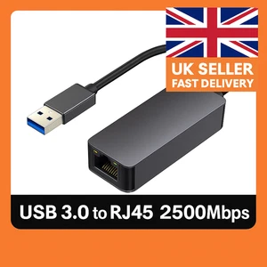 2500Mbps USB 3.0 To RJ45 2.5G Ethernet Gigabit Lan Network Adapter Converter - Picture 1 of 10