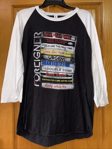 Foreigner Retro Jersey Baseball Shirt includes all Records XL 1977-1984 - Picture 1 of 4