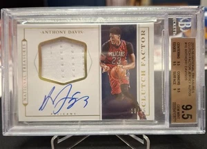 Anthony Davis BGS 9.5 On Card Auto BGS 10 /25 2015-16 National Treasures - Picture 1 of 3