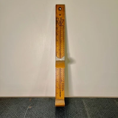 老式Ritz木制鞋尺寸棒脚测量器长度宽度成人儿童 — 第 1/4 张图片