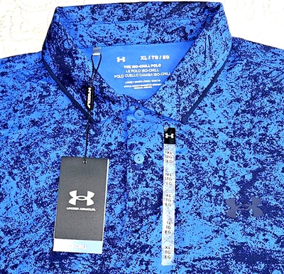 NUEVO UNDER ARMOUR, HOMBRE TALLA XL, UA ISO❄CHILL VERGE☀️UPF⛳️AZUL MARINO🔷POLO, PRECIO DE VENTA SUGERIDO POR EL FABRICANTE $80.00 Foto 1 de 4