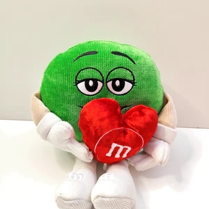 M&M's Plüschfigur Grün | Stofftier mit rotem Herz | M&M Sammelfigur ca. 30cm - Bild 1 von 5
