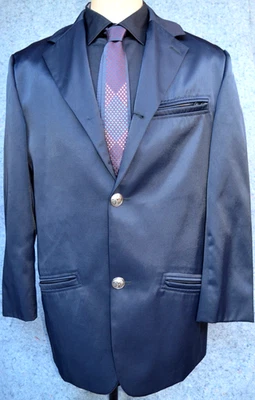 INSANE Versace Medusa Black Blazer Jacket Size IT52/42L Vintage Zipper Sportcoat - Image 1 of 4