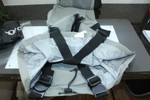 Unisex Stocking Foot Chest Waders Neoprene Nylon Grey & Black Size XL - Picture 1 of 7