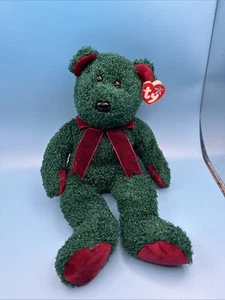 TY Beanie Baby "2001 HOLIDAY TEDDY" Xmas Bear RETIRED! MINT TAGS! FREE SHIPPING! - Picture 1 of 8