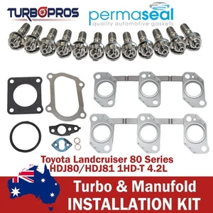 Permaseal Turbo&Manifold Titanium Stud&Gaskets For Toyota Landcruiser HDJ80 4.2L - Picture 1 of 7