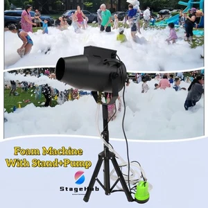 Máquina de espuma 2000W chorro efecto cañón máquina de burbujas para fiesta piscina + soporte + bomba - Imagen 1 de 10
