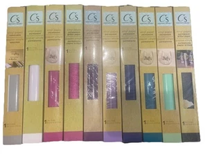 Crafters Square Vinyl Paper Lot Of 10 All Different Colors 12 Inch X 48 Inchs - Picture 1 of 1
