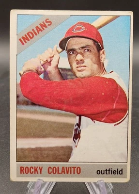 1966 Topps #150, Rocky Colavito, Cleveland Indians - Imagem 1 de 2