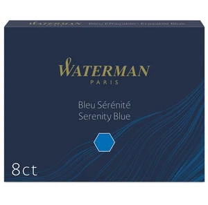 Waterman Serenity Blue Ink Cartridges Pack Of 8 For Fountain Pens - Picture 1 of 5