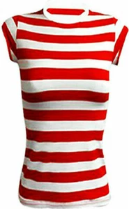 New Women's Ladies Where Wally Stripe Fancy Party Dress Costume - Picture 1 of 2