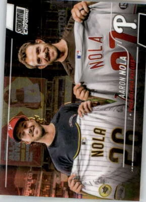 2022 Topps Stadium Club Chrome #284 Aaron Nola Philadelphia Phillies - Image 1 of 2