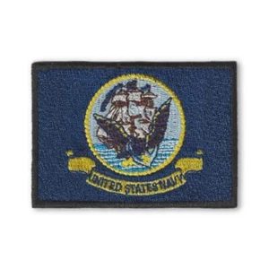 US NAVY FLAG IRON ON PATCH 3" United States Military Embroidered Applique NEW - Picture 1 of 2