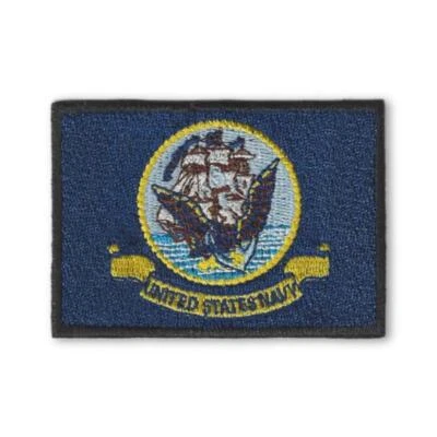 US NAVY FLAG IRON ON PATCH 3" United States Military Embroidered Applique NEW - Image 1 of 2