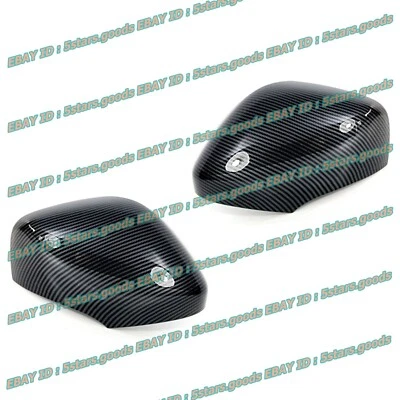 Glossy Carbon Fiber Side Mirror Protect Cover Trim For 2011-2017 Nissan Quest - Image 1 of 4